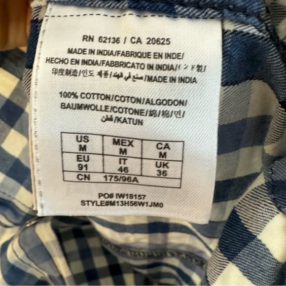 Guess Plaid Shirt / Blue / L - Picture 10 of 10